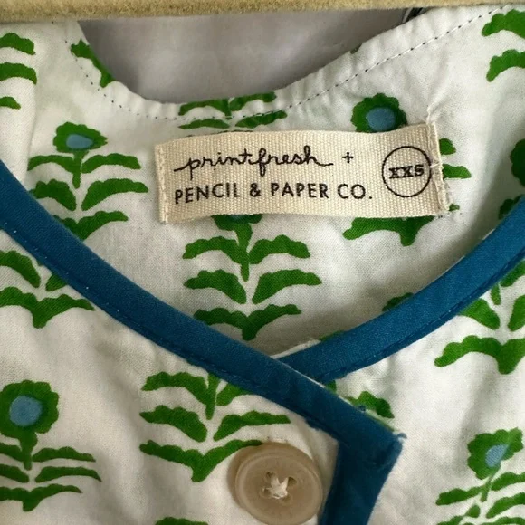 NWOT Block print house dress with wrap - Picture 2 of 2